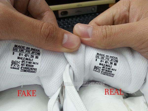 Mã code giày Real và giày Fake