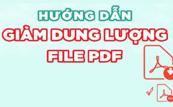 cách giảm dung lượng file PDF